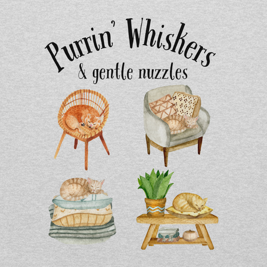 Purrin' Whiskers & Gentle Nuzzles • Crewneck