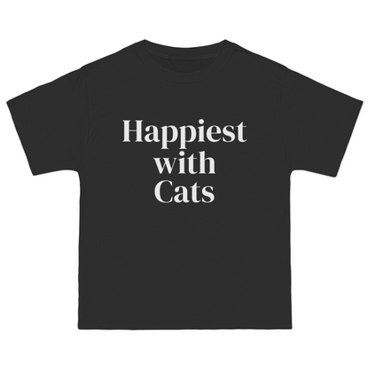 Happiest With Cats • Oversized Tee
