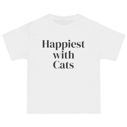 Happiest With Cats • Oversized Tee