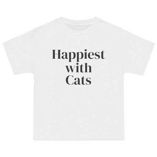 Happiest With Cats • Oversized Tee