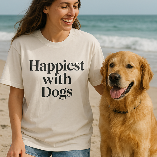 Happiest With Dogs • Oversized Tee
